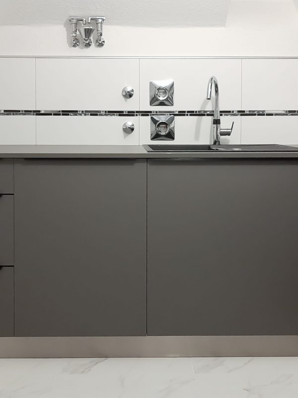 Küche lichtgrau matt